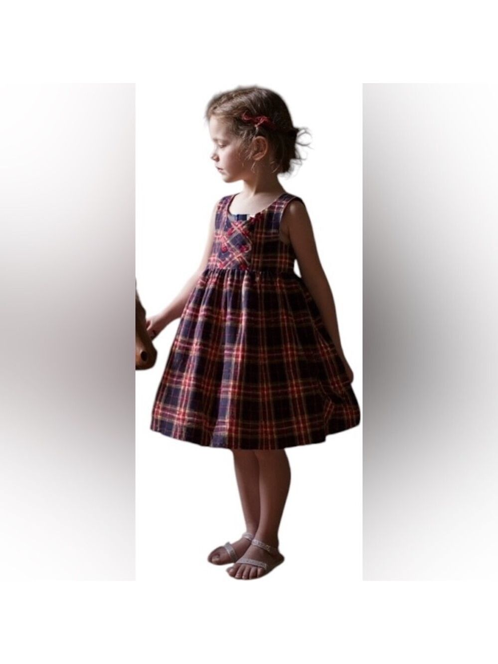 Funny Princess Sleeveless Plaid Autumn/Winter Dress